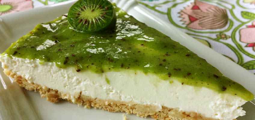 Limetten-Schoko-Cheesecake ohne Backen mit Kiwibeere