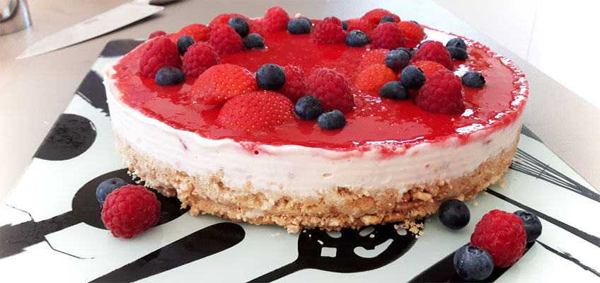 Cheesecake mit Erdbeeren