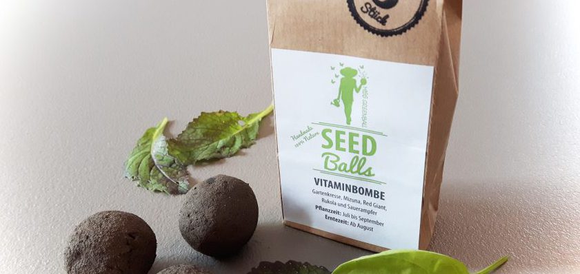 Seedballs Vitaminbombe mitz Herbstsorten Asia-Salat Rukola Kresse Sauerampfer