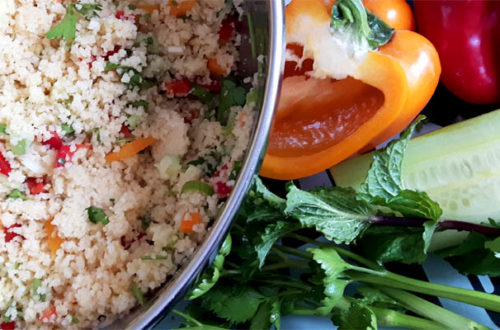 Tabouleh Couscous mit Kräutern und Gemüse