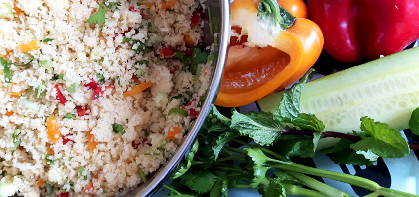 Tabouleh Couscous mit Kräutern und Gemüse