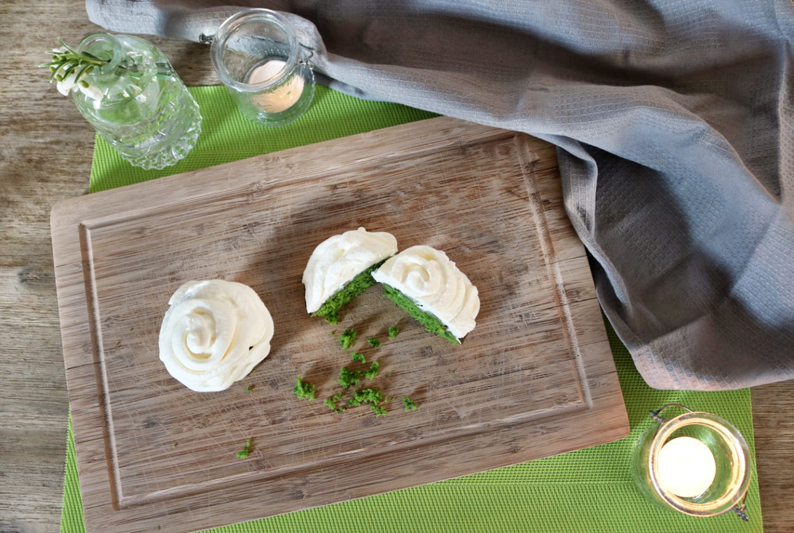 Süße Spinatmuffins mit Cheesecake Topping Rezepte aus dem Garten