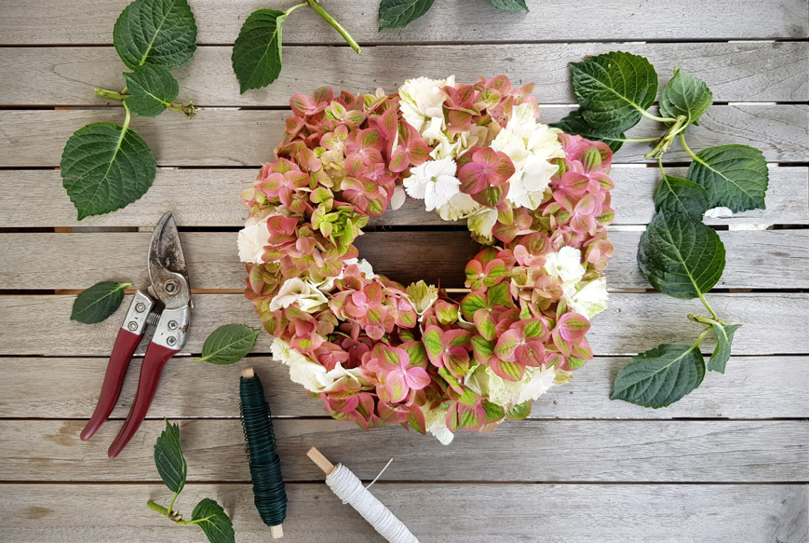 Hortensienkranz DIY Muttertag Magical Hortensia