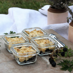 Werbung // Brombeer-Crumble Brombeeren vom Balkon