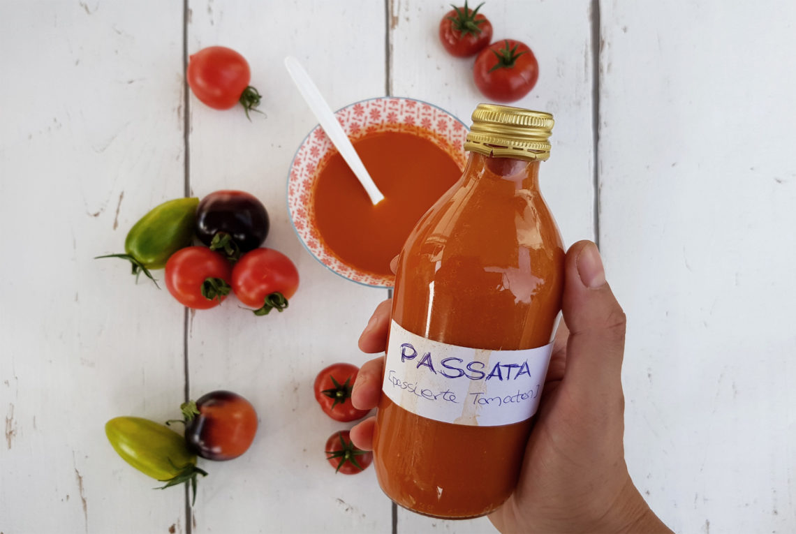 Passata die pomodoro - passierte Tomaten aus dem Garten