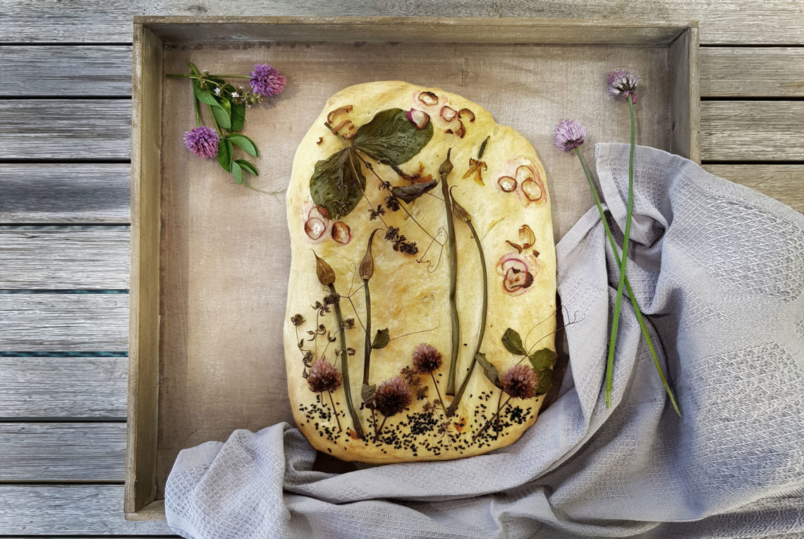 Focaccia Garden - ein essbares Gartenbild