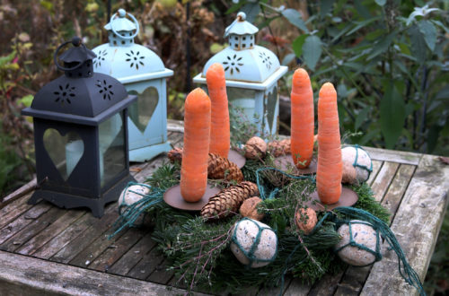 Adventskranz für Gartenbewohner